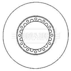 Brzdový kotúč BORG & BECK BBD6025S