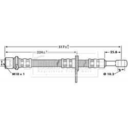 Brzdová hadica BORG & BECK BBH7203 - obr. 1