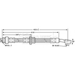 Brzdová hadica BORG & BECK BBH7206