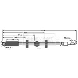 Brzdová hadica BORG & BECK BBH7850