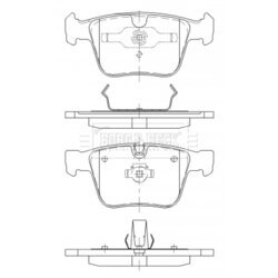 Sada brzdových platničiek kotúčovej brzdy BORG & BECK BBP2470