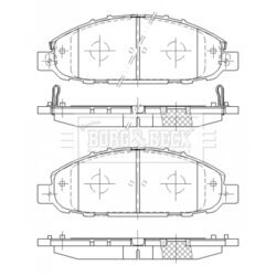 Sada brzdových platničiek kotúčovej brzdy BORG & BECK BBP2522
