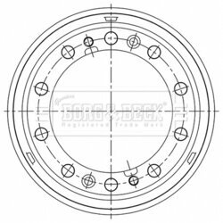 Brzdový bubon BORG & BECK BBR32574 - obr. 1