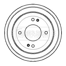 Brzdový bubon BORG & BECK BBR7052