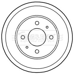 Brzdový bubon BORG & BECK BBR7222
