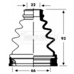 Manžeta hnacieho hriadeľa - opravná sada BORG & BECK BCB2805