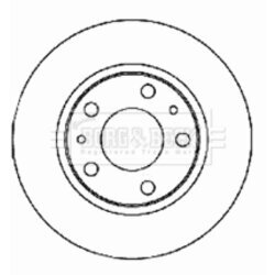 Brzdový kotúč BORG & BECK BBD4412 - obr. 1