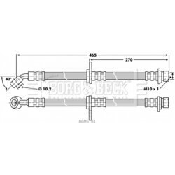 Brzdová hadica BORG & BECK BBH6781 - obr. 1