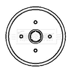 Brzdový bubon BORG & BECK BBR7002