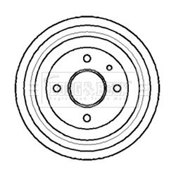 Brzdový bubon BORG & BECK BBR7010