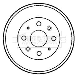 Brzdový bubon BORG & BECK BBR7158