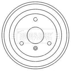 Brzdový bubon BORG & BECK BBR7248