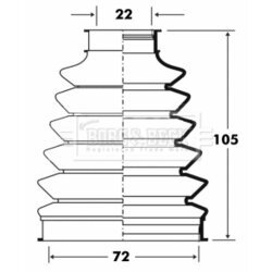 Manžeta hnacieho hriadeľa - opravná sada BORG & BECK BCB6073