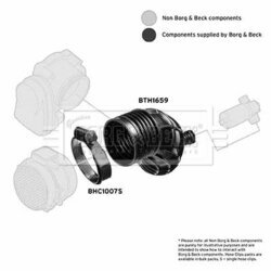 Nasávacia hadica, Vzduchový filter BORG & BECK BTH1659 - obr. 1