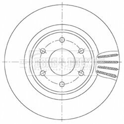 Brzdový kotúč BORG & BECK BBD6146S