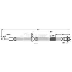 Brzdová hadica BORG & BECK BBH7655