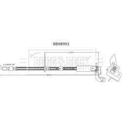 Brzdová hadica BORG & BECK BBH8993 - obr. 1