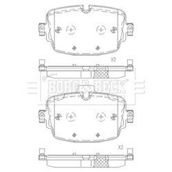 Sada brzdových platničiek kotúčovej brzdy BORG & BECK BBP2674
