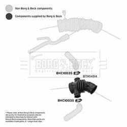 Nasávacia hadica, Vzduchový filter BORG & BECK BTH1494 - obr. 1