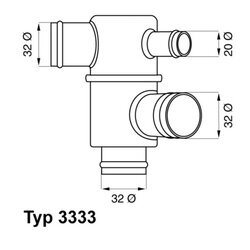 Termostat chladenia WAHLER 3333.87 - obr. 1