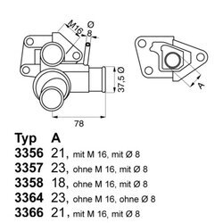 Termostat chladenia WAHLER 3356.80D