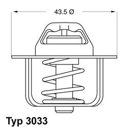 Termostat chladenia WAHLER 3033.84