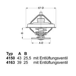 Termostat chladenia WAHLER 4150.71D50