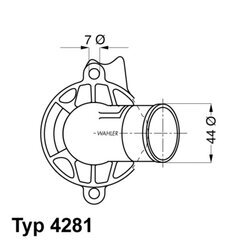 Termostat chladenia WAHLER 4281.87D