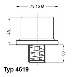 Termostat chladenia WAHLER 4619.86