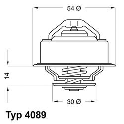 Termostat chladenia WAHLER 4089.87