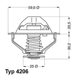 Termostat chladenia WAHLER 4206.90D