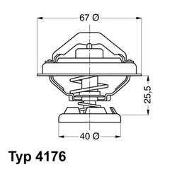 Termostat chladenia WAHLER 4176.85D