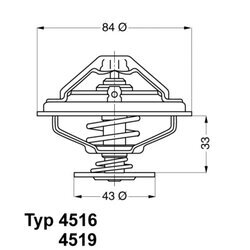 Termostat chladenia WAHLER 4516.70D