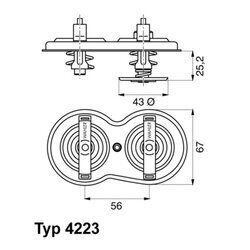 Termostat chladenia WAHLER 4223.83D