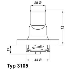 Termostat chladenia WAHLER 3105.87D