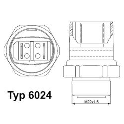 Teplotný spínač ventilátora chladenia WAHLER 6024.95D