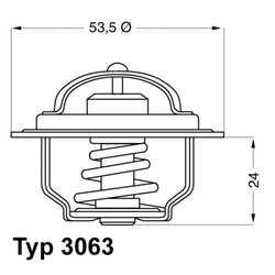 Termostat chladenia WAHLER 3063.75