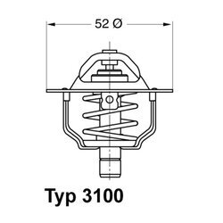 Termostat chladenia WAHLER 3100.92D