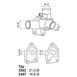 Termostat chladenia WAHLER 3343.80D