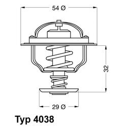 Termostat chladenia WAHLER 4038.65D