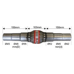 Pružný diel výfuku BOSAL 265-003