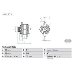 Alternátor BOSCH 0 986 083 780