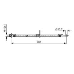 Brzdová hadica BOSCH 1 987 481 A54