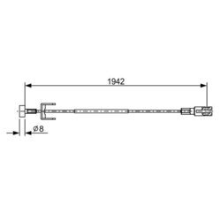 Ťažné lanko parkovacej brzdy BOSCH 1 987 482 643