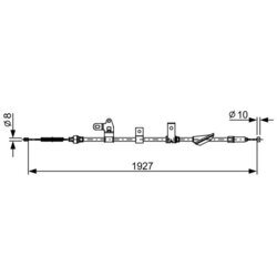 Ťažné lanko parkovacej brzdy BOSCH 1 987 482 649