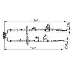 Ťažné lanko parkovacej brzdy BOSCH 1 987 482 858 - obr. 4