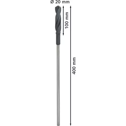 BOSCH Montážny vrták do dreva PRO Wood HSS, 20 x 100 x 400 mm