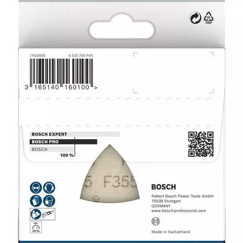 BOSCH Brúsny papier PRO F355, 93 mm, G80, 5 ks (6)