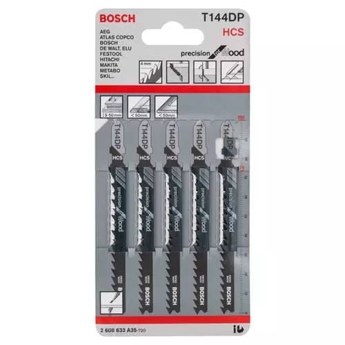 BOSCH List do priamočiarej píly PRO Wood precise T144DP 100 mm, 5 ks (17)