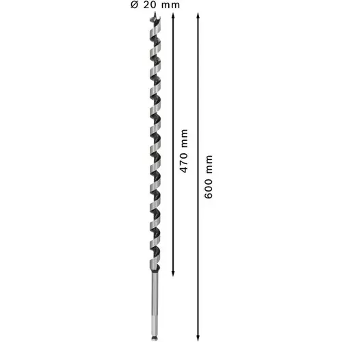 BOSCH Hadovitý vrták do dreva PRO Wood, 20 x 470 x 600 mm